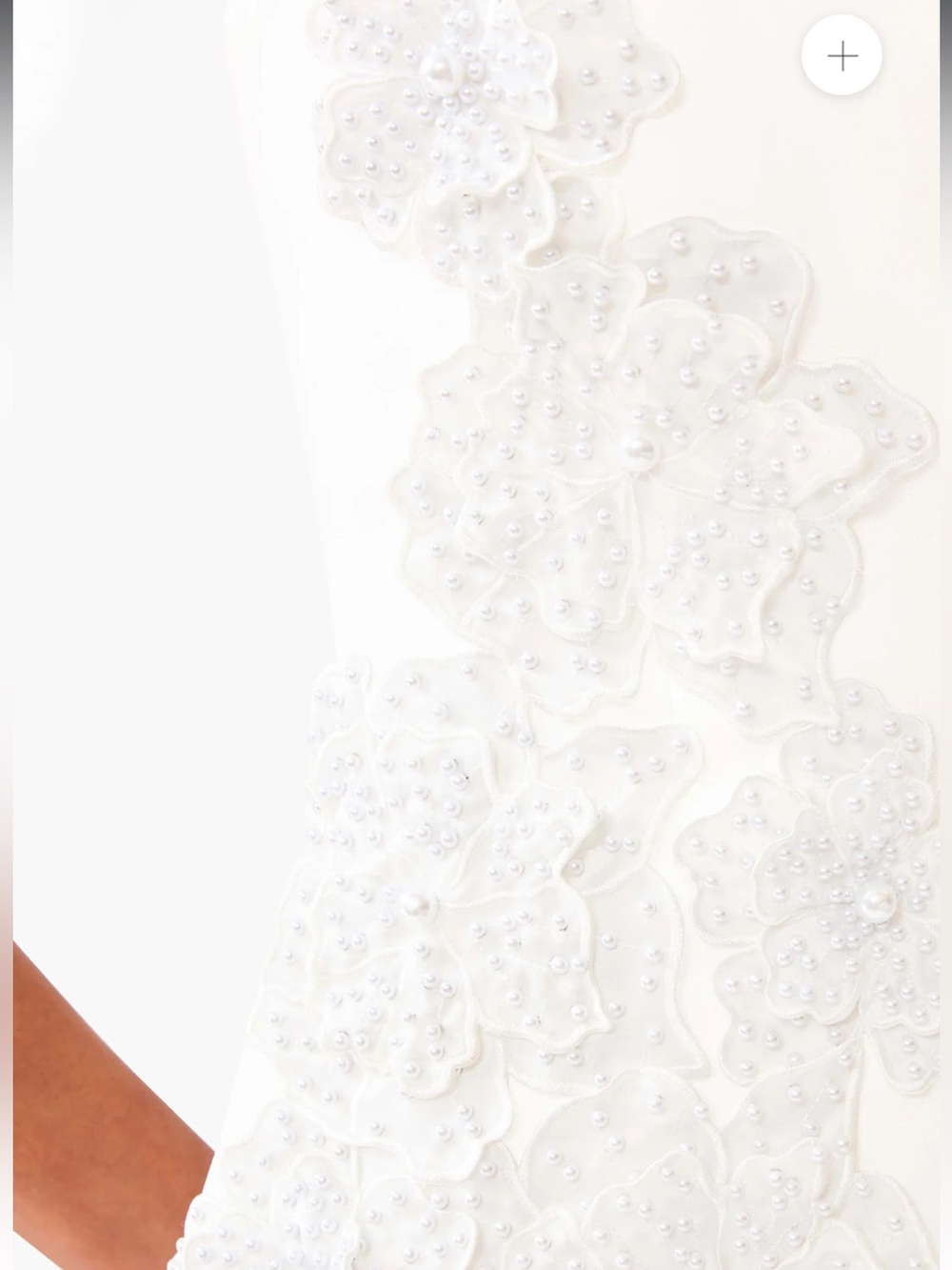 elliatt stella white 3d floral applique A-line bridal maxi gown dress large NEW - Picture 11 of 13